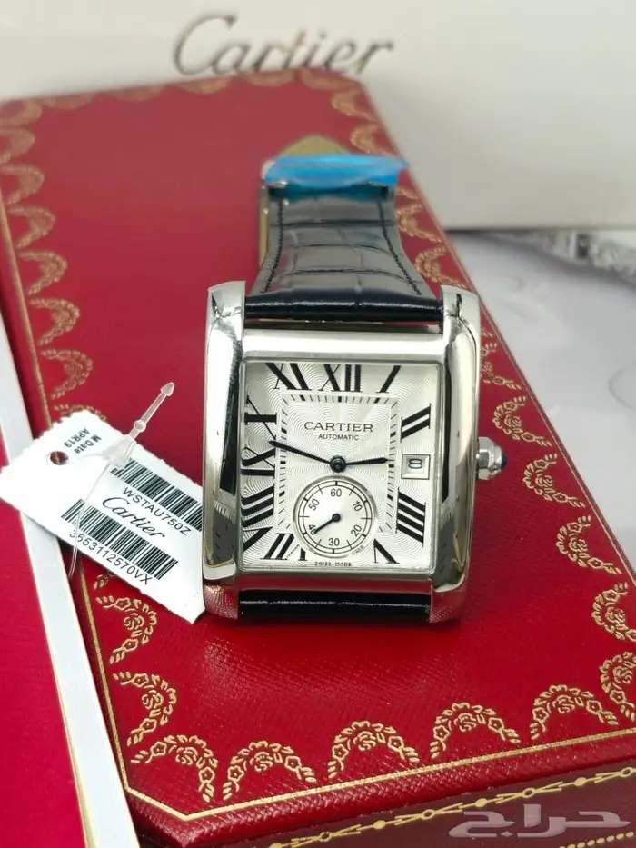 للرجال كن انيق ساعات كارتييه ساعة كرتير موديل تانك مع سانتوس 0
