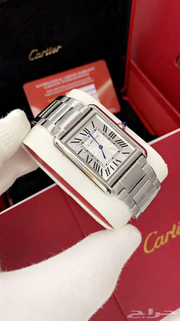 للرجال كن انيق ساعات كارتييه ساعة كرتير موديل تانك مع سانتوس 1