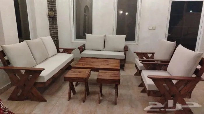 جلسة خارجية خشب سويدي وجوده بالعمل 0