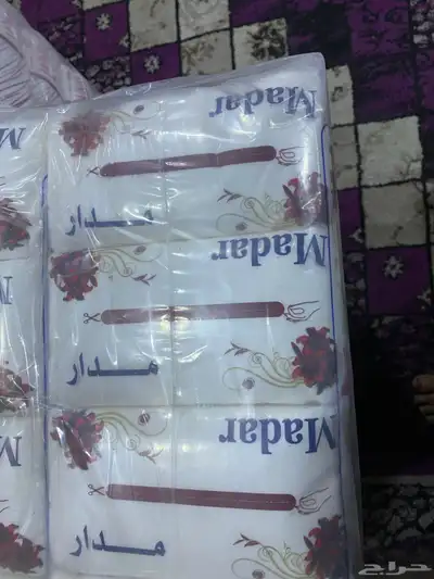 مناديل للبيع الشده فيها 10 أكياس وكيس فيها 500 ورقه سعر30 0