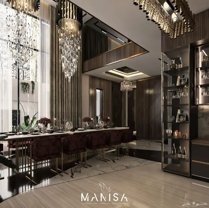 تصميم داخلي 3D للفلل مع اللوحات التنفيذية كاملة 1