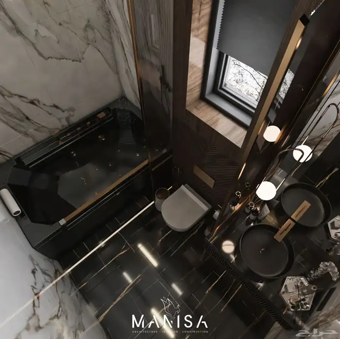 تصميم داخلي 3D للفلل مع اللوحات التنفيذية كاملة 8