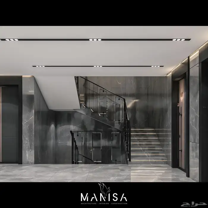 تصميم داخلي 3D للفلل مع اللوحات التنفيذية كاملة 24