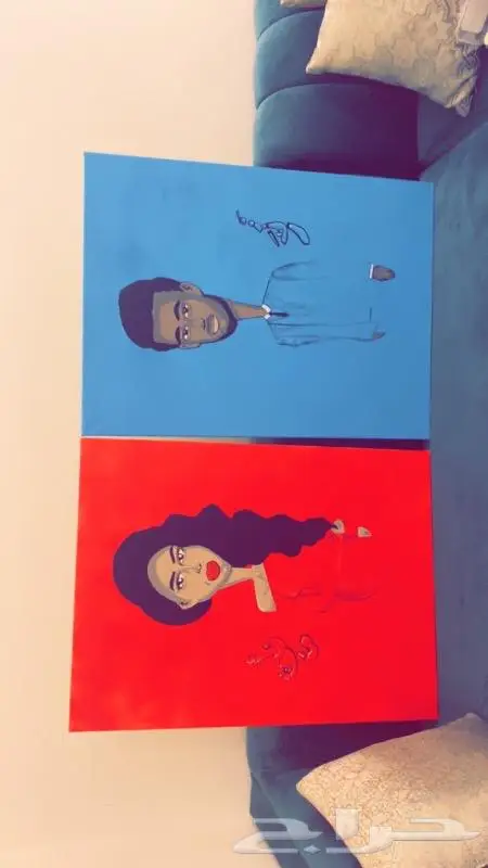 لوحات كانفس حسب الطلب رسامة شخصيات 1