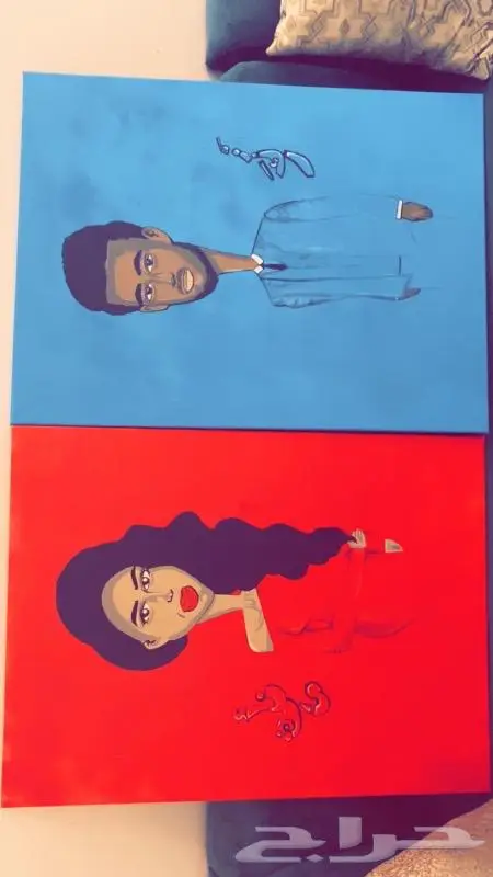 لوحات كانفس حسب الطلب رسامة شخصيات 5