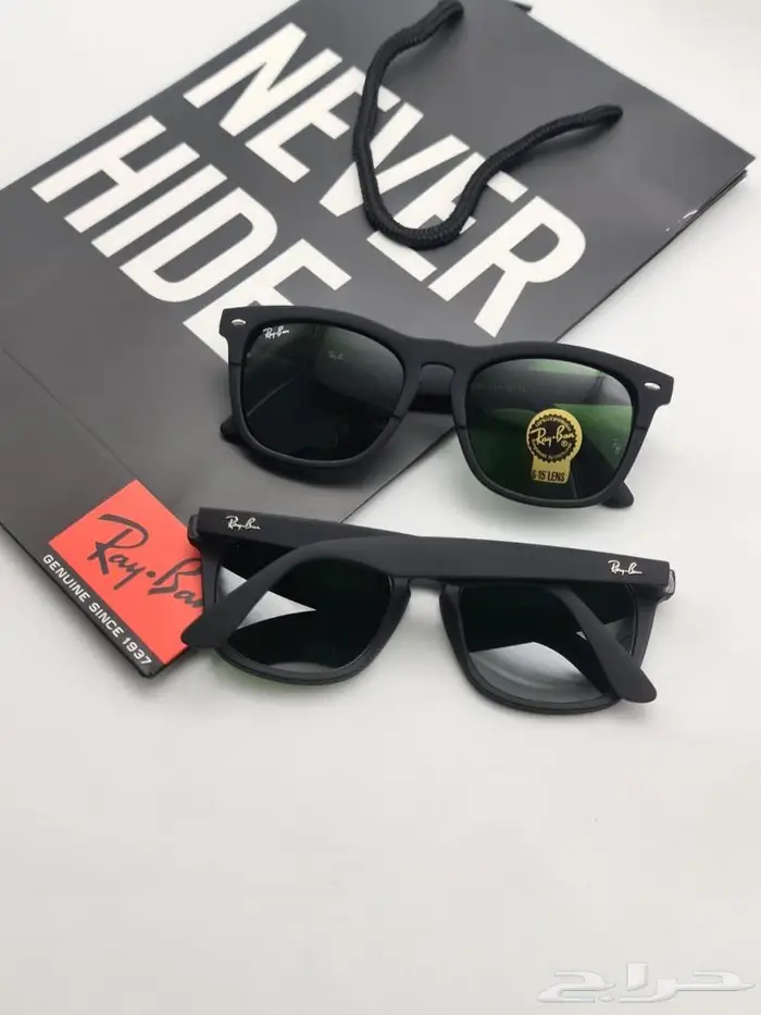 نظارات ريبان رجال موديلين جدد نظارة ماركة RayBan الوان داكنه 5