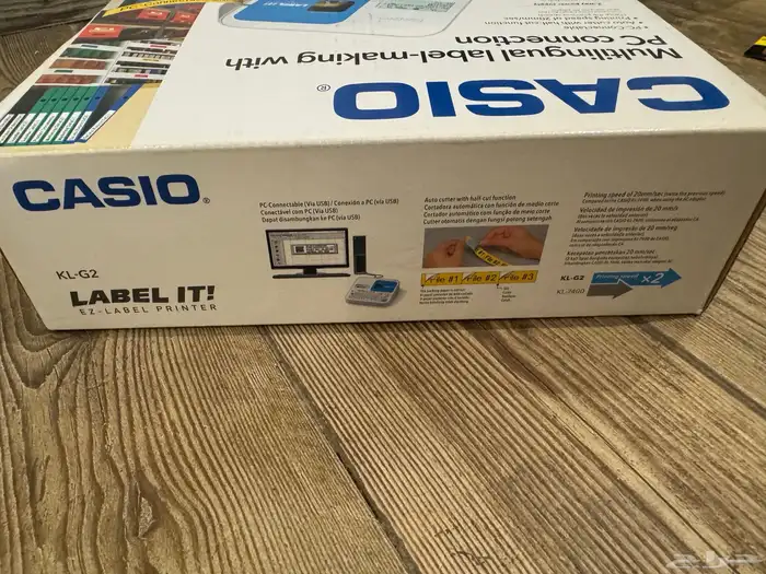 طابعة ملصقات مع900 ريال 15 كاترج طباعة CASIO Label It KL-G2 18