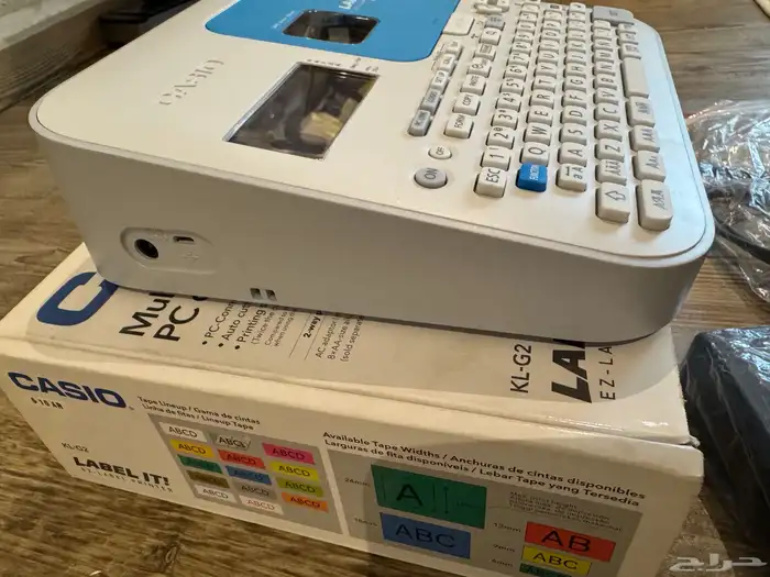 طابعة ملصقات مع900 ريال 15 كاترج طباعة CASIO Label It KL-G2 3