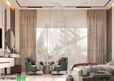تصميم داخلي مودرن لغرفة نوم رئيسية 2