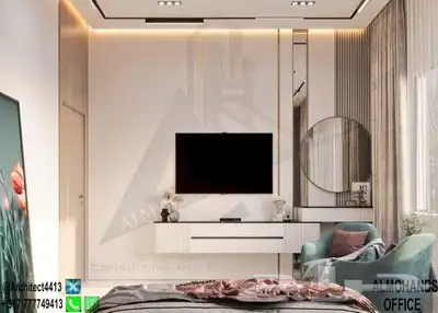 تصميم داخلي مودرن لغرفة نوم رئيسية 3