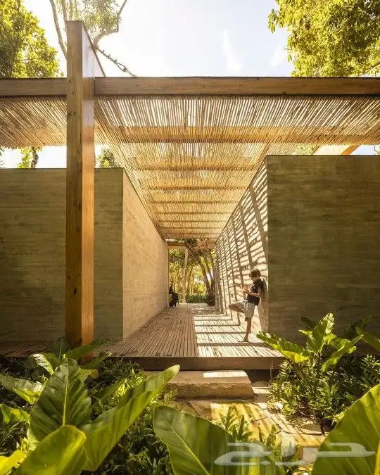 مظلات جلسات خيزران بأحدث التصاميم  مظلات الخيزران 8