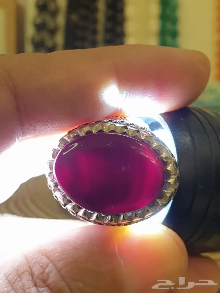 خاتم عقيق يماني أسود فاخر ومميز 2