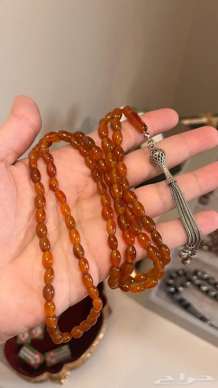 سبحة عقيق يماني طبيعي 0