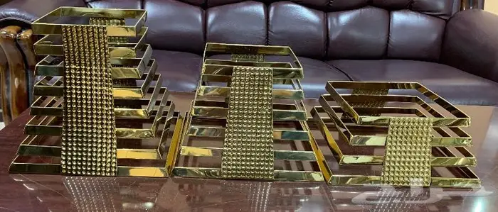 أستاندات مقبلات استانليس ذهبي وفضي 2