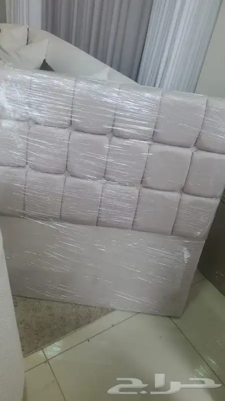 سرير خشب نفر مخمل كامل جديد النوعية ممتازه 5