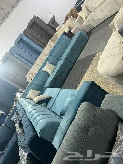 كنب جديد جاهز حرف ال و7نفر شامل التوصيل 8