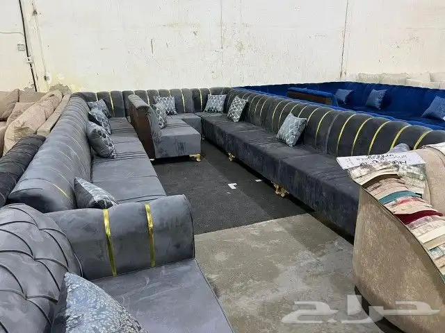 كنب جديد جاهز حرف ال و7نفر شامل التوصيل 25