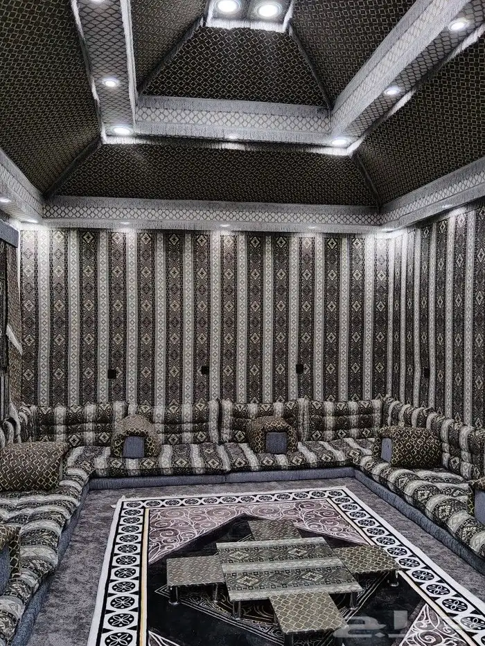 تفصيل جميع بيوت الشعر والكنبات الارضيه وعمل القرميد 31