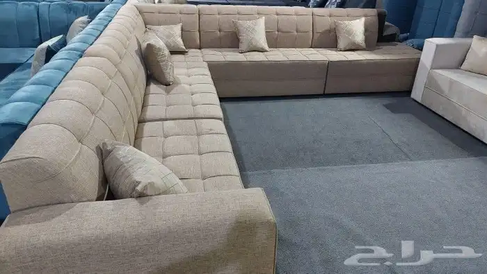 كنب جديد جاهز حرف ال و7نفر شامل التوصيل 15