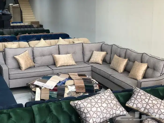 كنب جديد جاهز حرف ال و7نفر شامل التوصيل 12