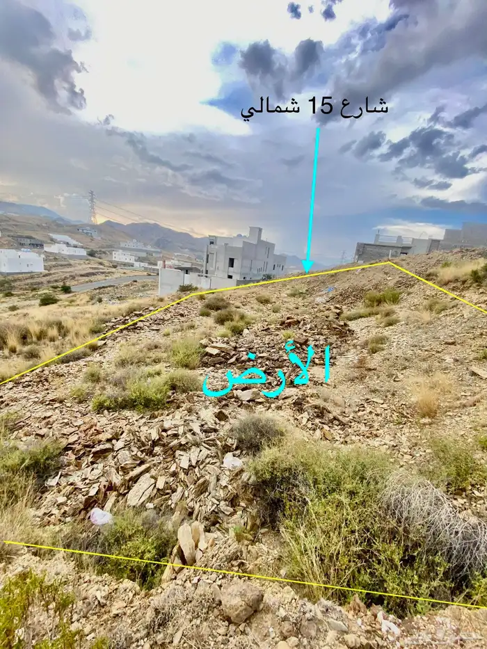 أرض مطله للبيع بشامية آل عاصم بأبها 1