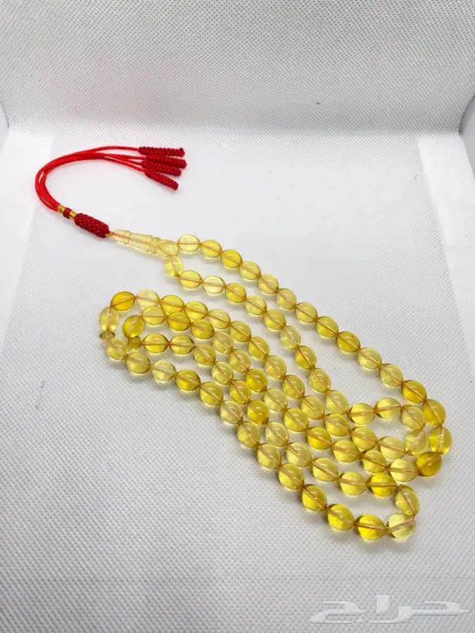 سبحة كهرمان شفاف 3