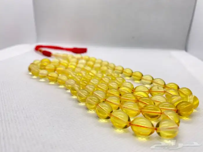 سبحة كهرمان شفاف 1