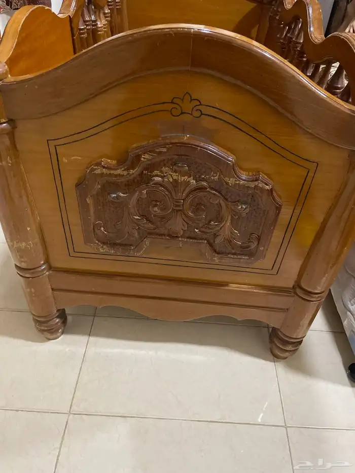 سرير خشب تيك 4