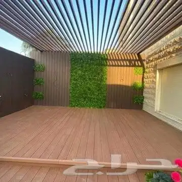 تنسيق وتصميم حدائق شلالات جلسات ارضيه مظلات 7