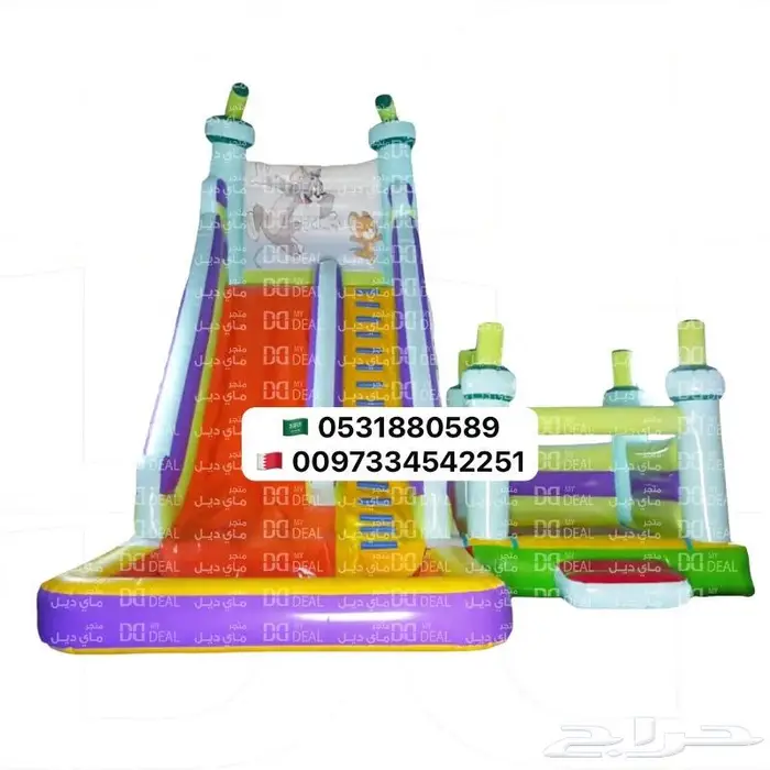 تاجير نطيطة زحليقات ملعب صابوني بيع العاب هوائية 1