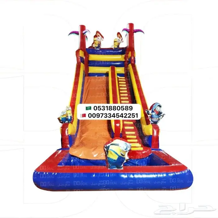 تاجير نطيطة زحليقات ملعب صابوني بيع العاب هوائية 4