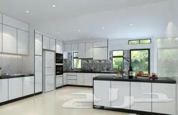 مطبخ تفصيل وجاهز حسب الطلب رف أربعة ملي رخام صناعي وطبيعي 7