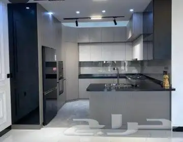 مطبخ تفصيل وجاهز حسب الطلب رف أربعة ملي رخام صناعي وطبيعي 8