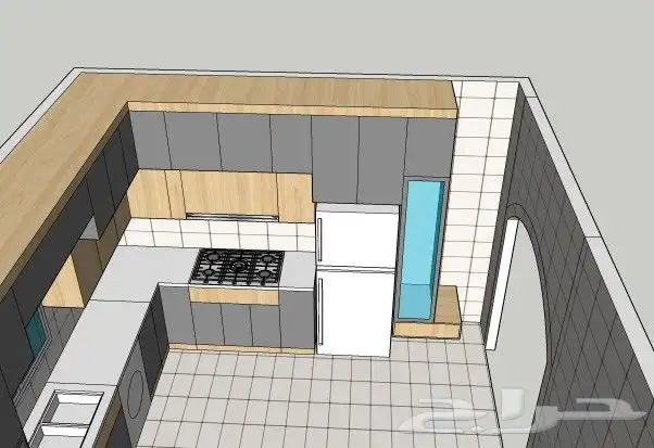 مصمم مطابخ المنيوم 3d 1
