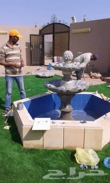تنسيق حدائق شلالات نوافير مظلات مصبات شلالات 7