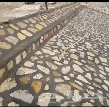 بنأ جدرانات بالحجر الكبير بالبكلين والشيول وعمل الربراب 9