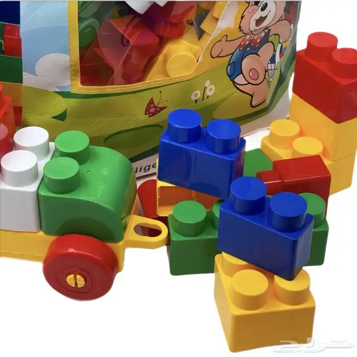 لعبة كيس مكعبات التركيب للأطفال مع 138 قطعة ( العاب تركيب ) 2