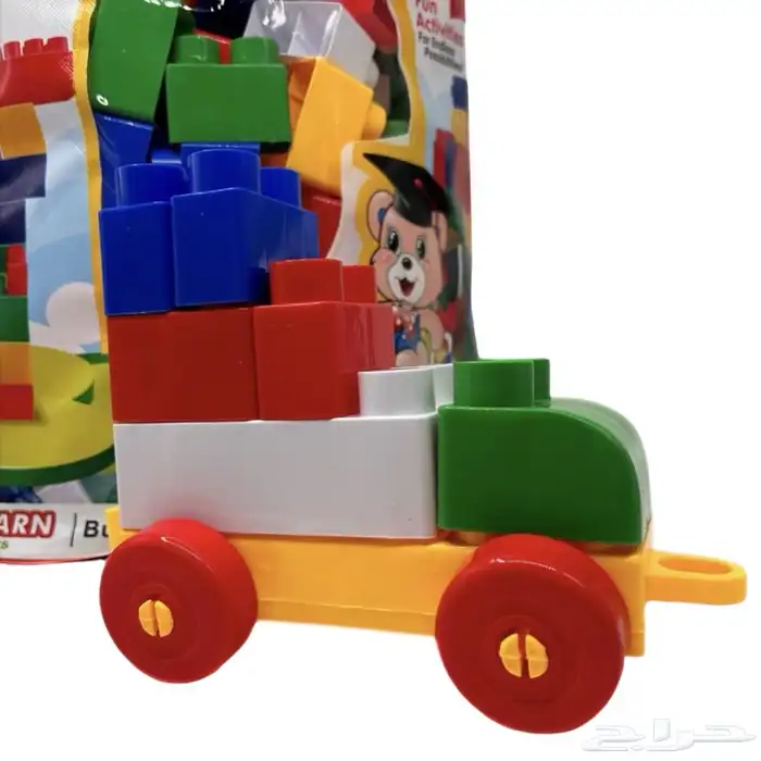 لعبة كيس مكعبات التركيب للأطفال مع 138 قطعة ( العاب تركيب ) 5