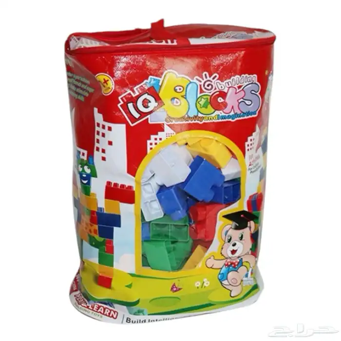 لعبة كيس مكعبات التركيب للأطفال مع 138 قطعة ( العاب تركيب ) 0