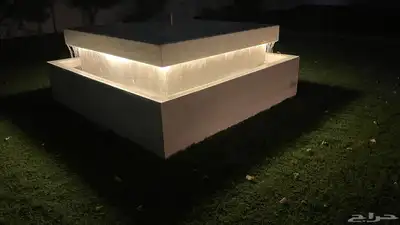 نافورة فايبر جاهزة بدون سباكة مع إضاءة LED 2
