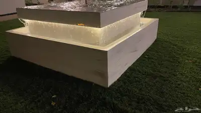 نافورة فايبر جاهزة بدون سباكة مع إضاءة LED 1