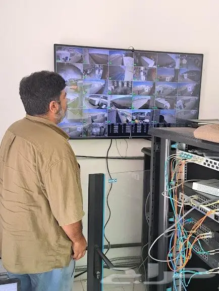 تركيب وتمديد كاميرات انتركم شبكات سماعات جهاز بصمه 26