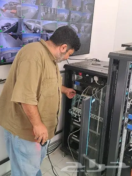 تركيب وتمديد كاميرات انتركم شبكات سماعات جهاز بصمه 68