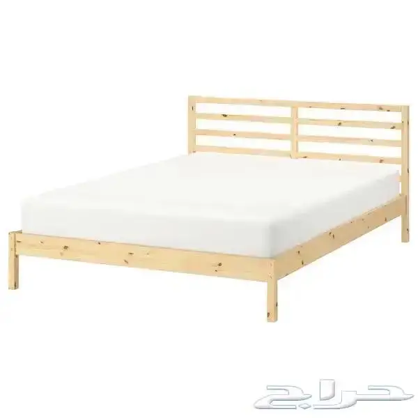 سرير خشب ايكيا للبيع مقاس نفر ونص 0