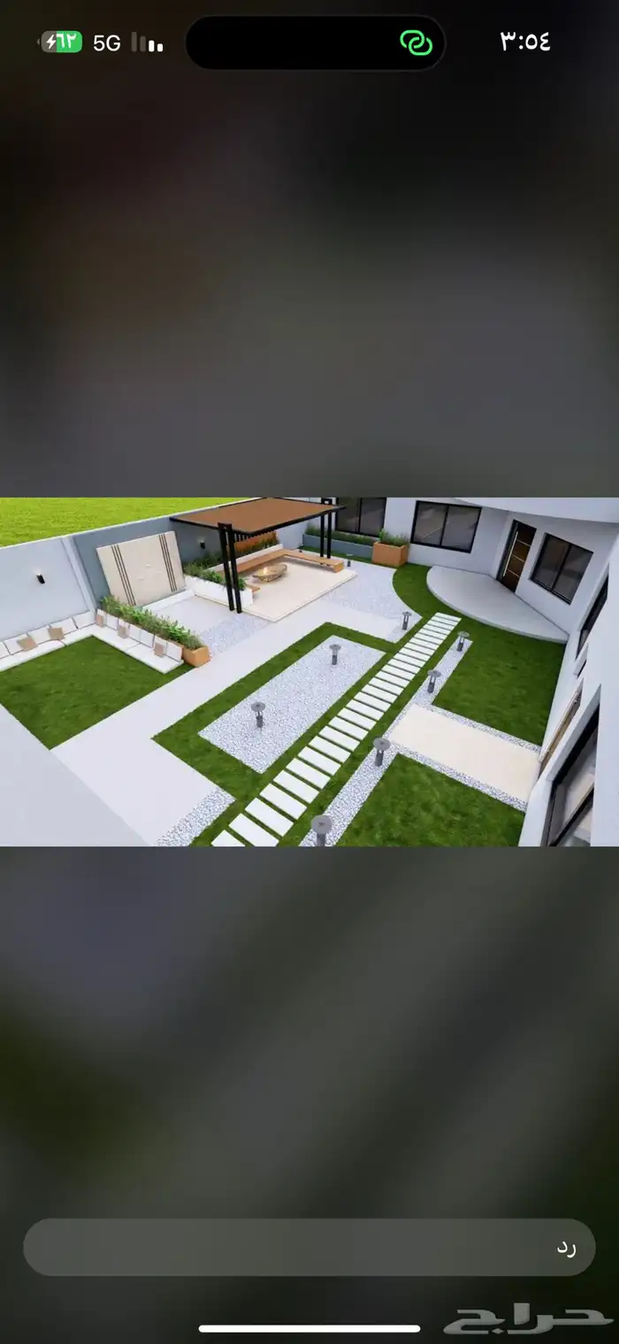 تنسيق حدائق جلسات خارجية مضلات خارجيه مضلات زجاج عشب صناعي 6