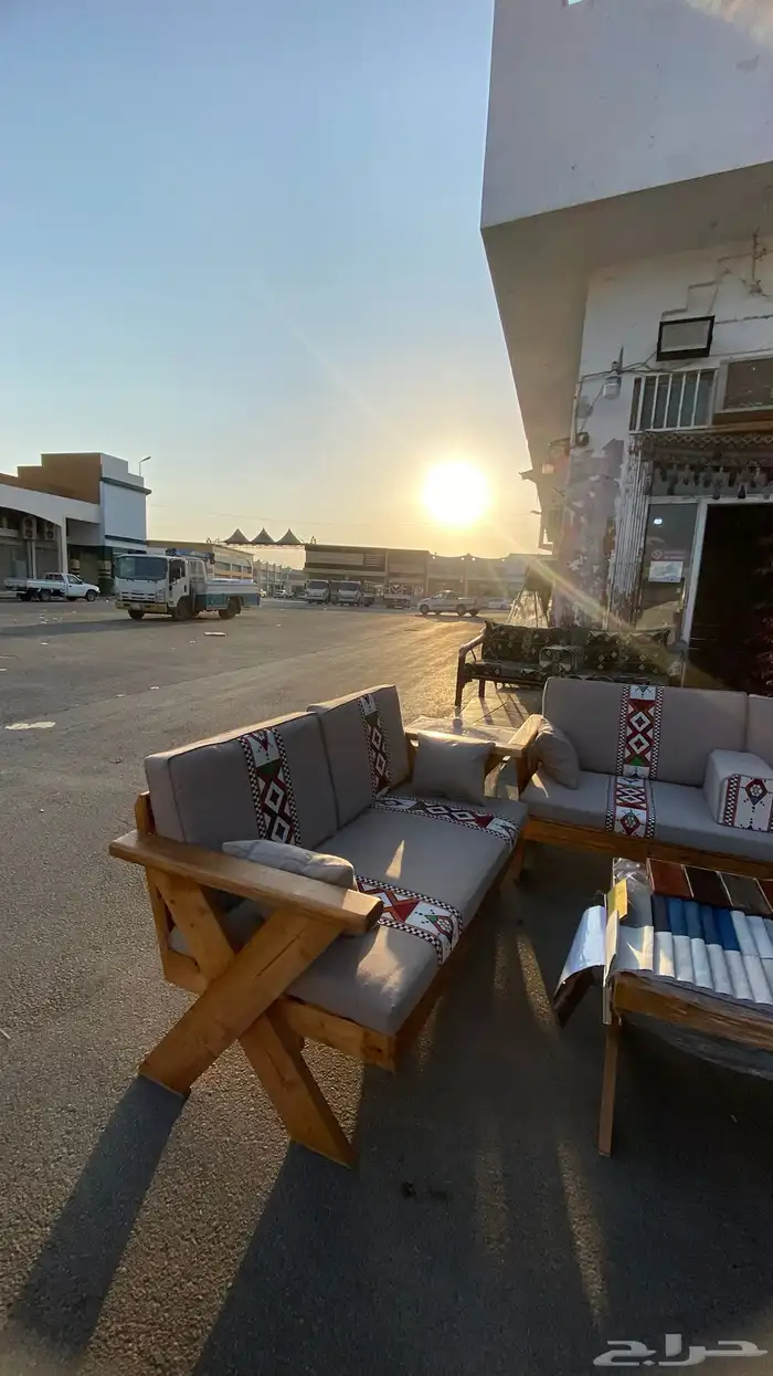جلسة خشب جلسات خارجية جلسات للحوش او للصطح 6