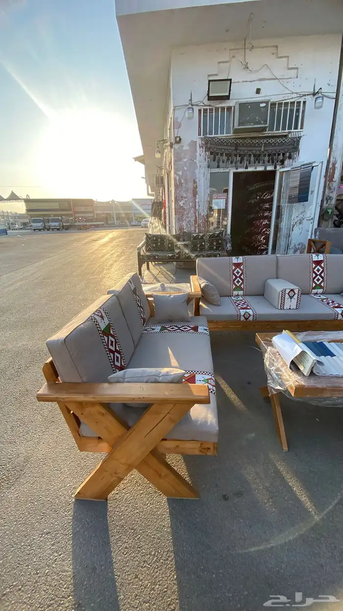 جلسة خشب جلسات خارجية جلسات للحوش او للصطح 1