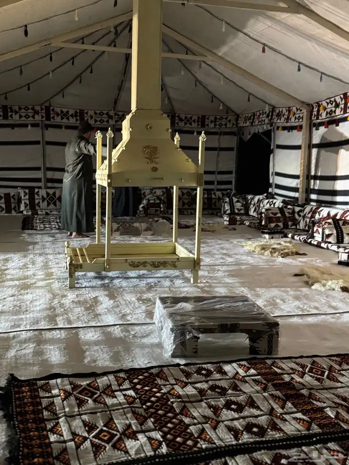 بيوت شعر ابيض وسود وخيم ودكات حديد 2
