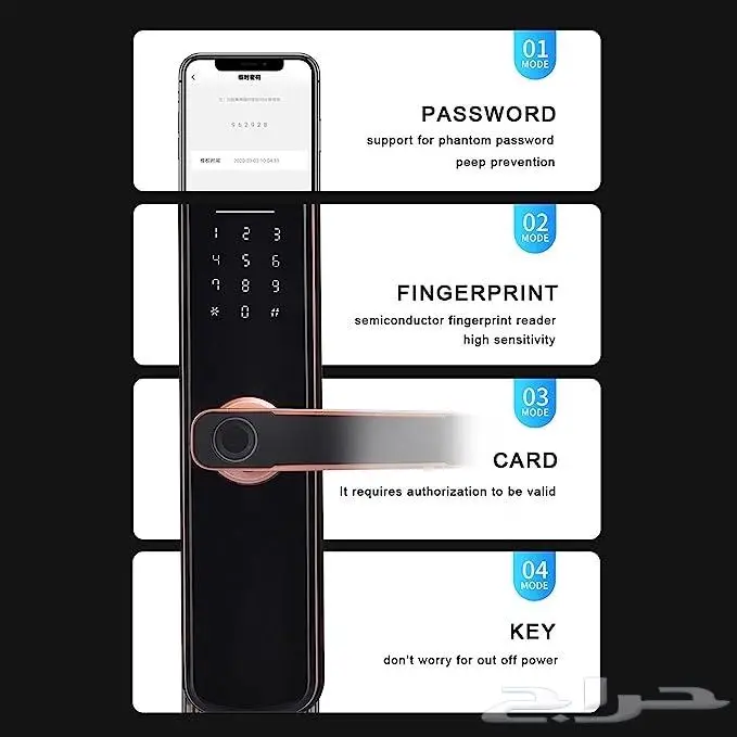 تركيب مقابض ابواب ذكية تعمل بالبصمة برمجة اقفال ذكية بصمة 0