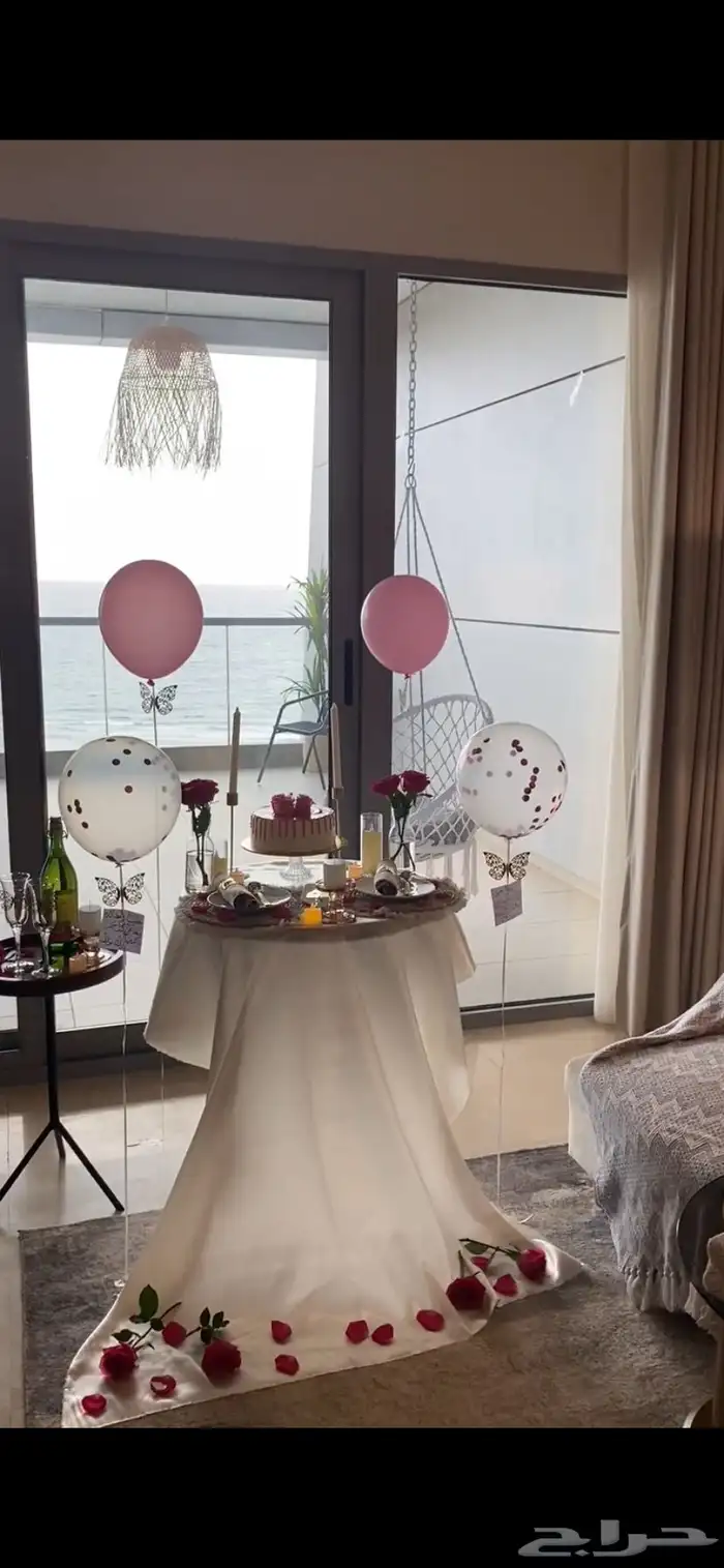تنسيق ذكرى زواج   غرف عرسان في برج داماك 1